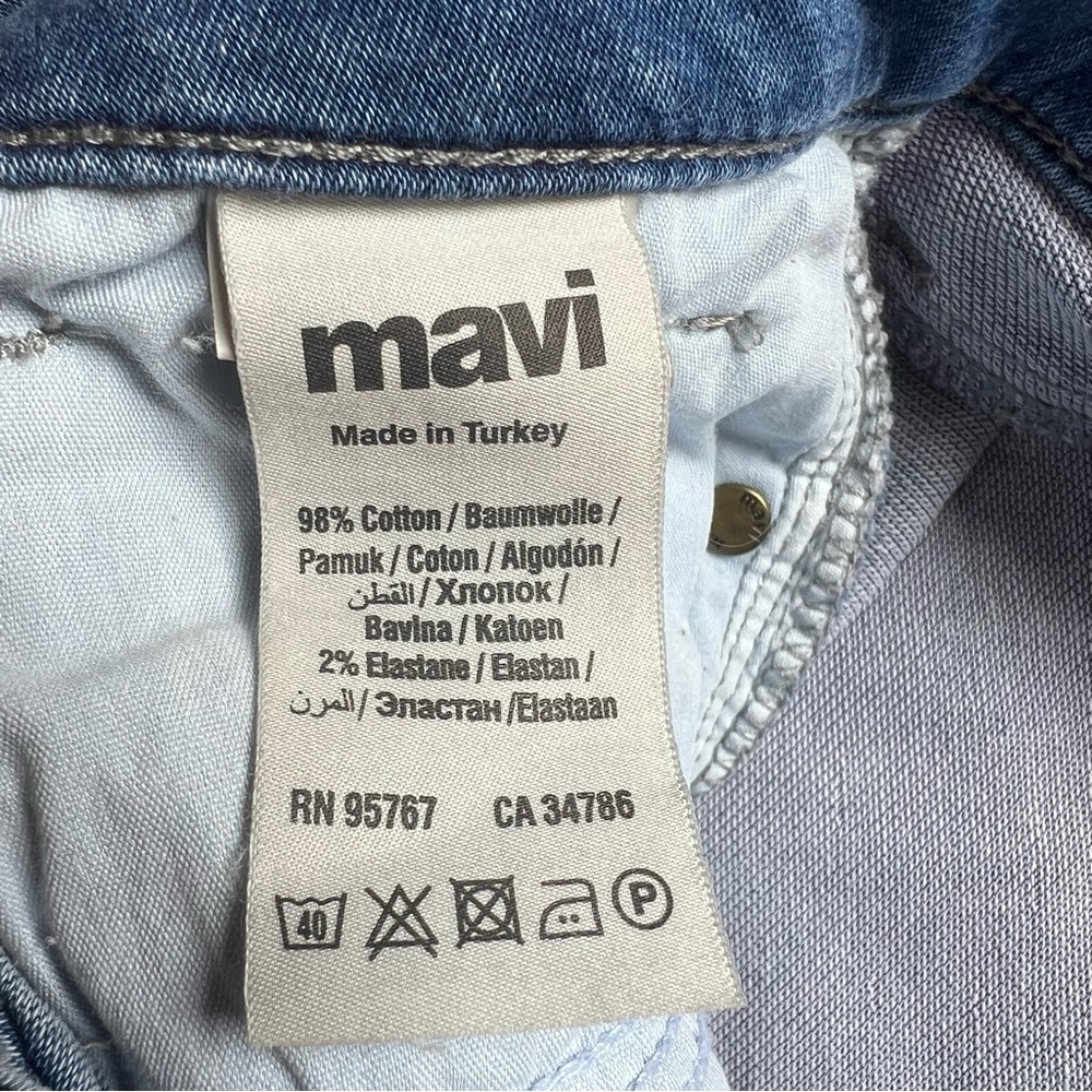 Mavi Alexa Slim Mid Rise Blue Skinny Jeans Size 28W 32L Cotton Stretch - Picture 7 of 11
